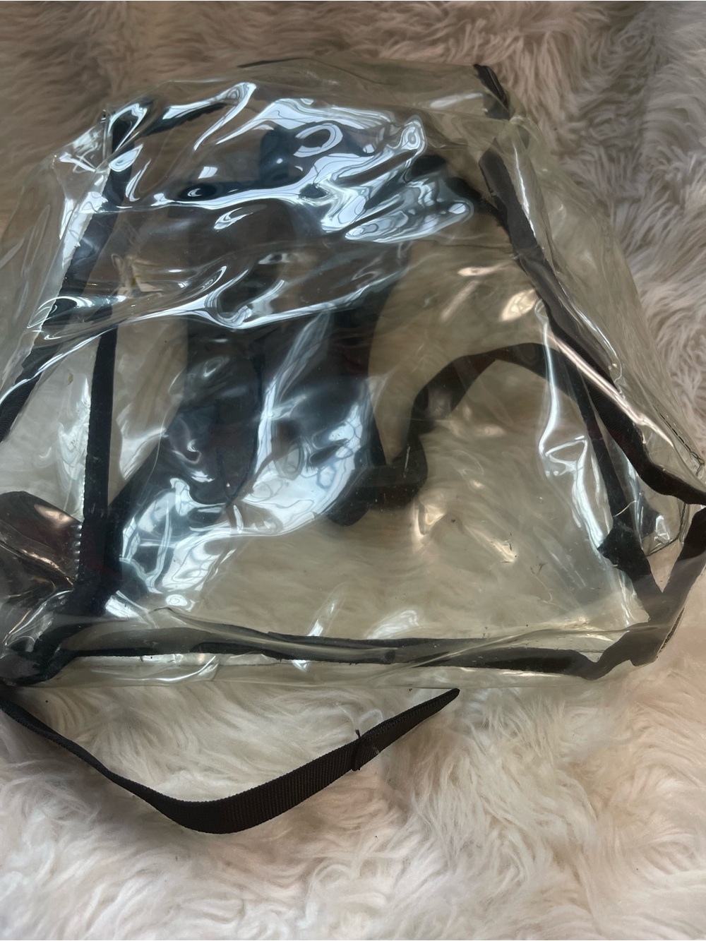 Nike Brasilia training transparent PVC Backpack with Black Trim and Logo - Picture 10 of 15